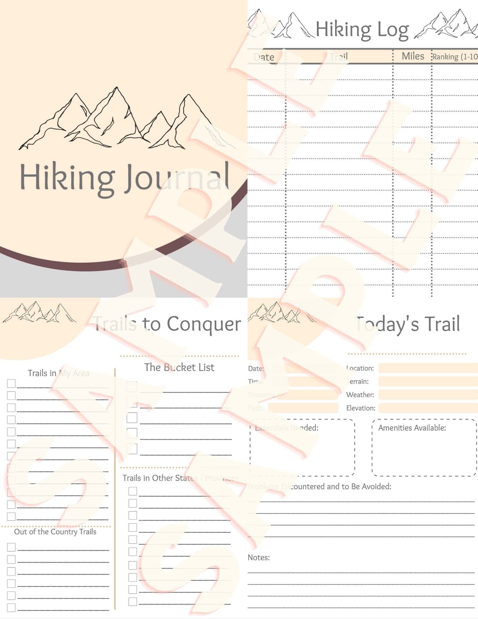 Printable Hiking Journal