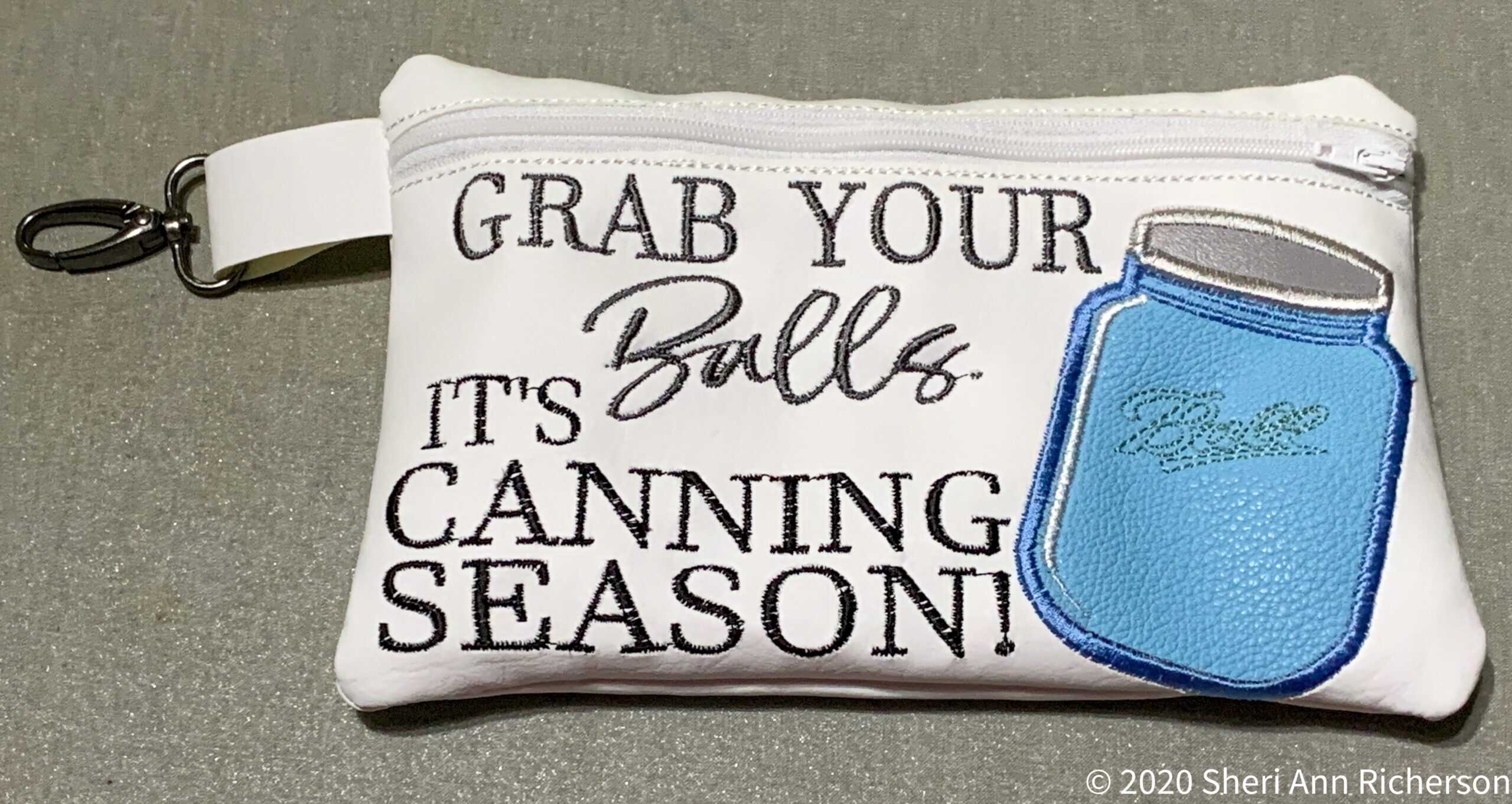 Canning Season Zippered Bag Pouch Carry All