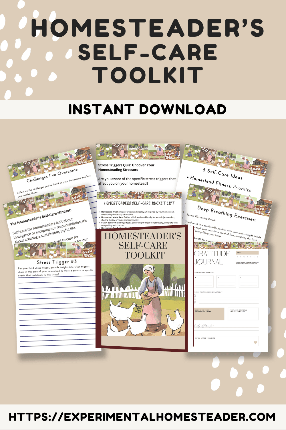 Images from the Homesteader's Self-Care Toolkit