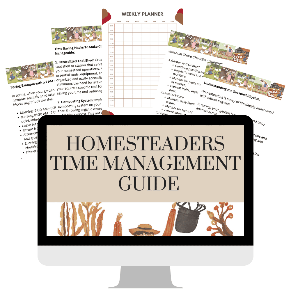 Homesteaders Time Management Guide digital download on experimentalhomesteader.com.