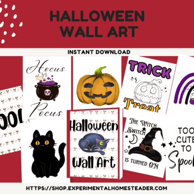 Halloween wall art with spooky and cute designs for home decor, perfect for October celebrations.