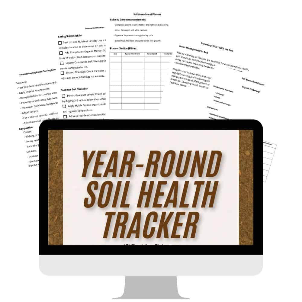 Soil health tracker for sustainable homesteading, seasonal planting, and compost management, available at Experimental Homesteader Shop.