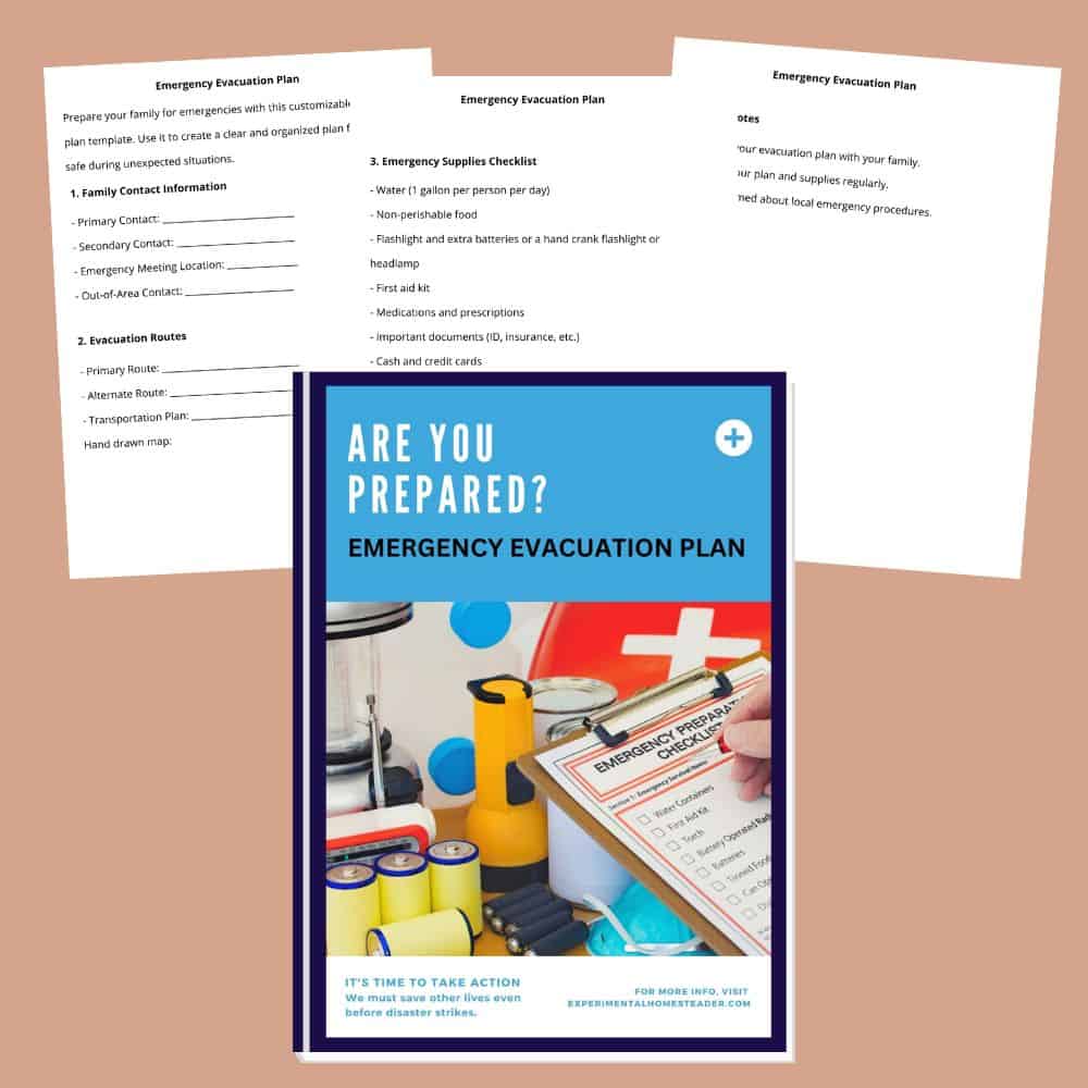 Emergency evacuation plan and supplies checklist for preparedness. Essential steps to ensure safety during emergencies.