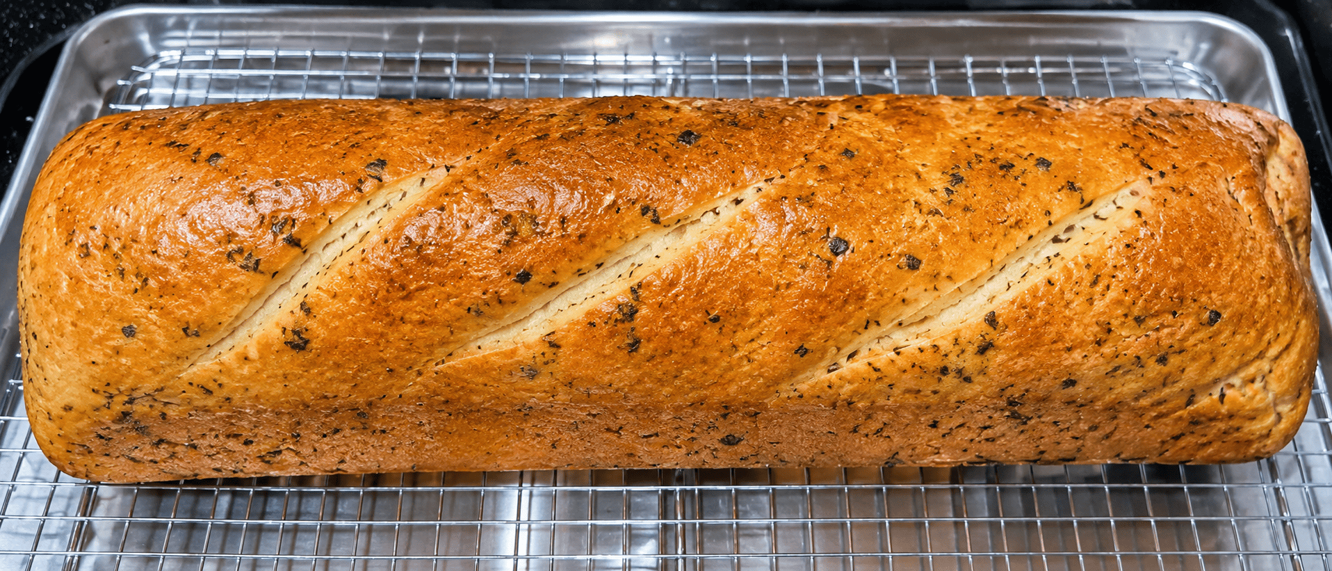 Fresh baked 2-pound Italian Herb Bread loaf