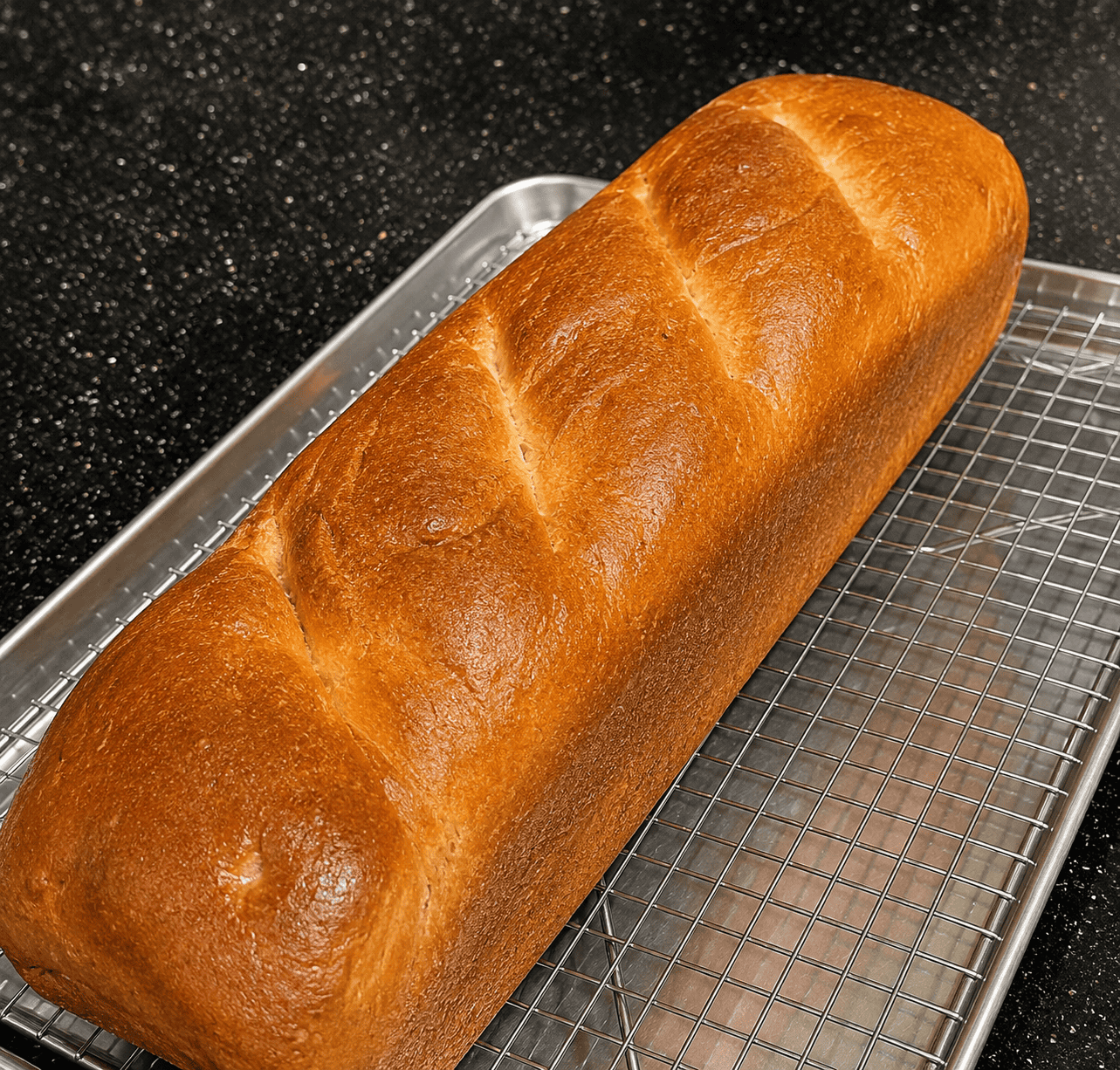 Fresh baked 2-pound Plain White Yeast Bread loaf